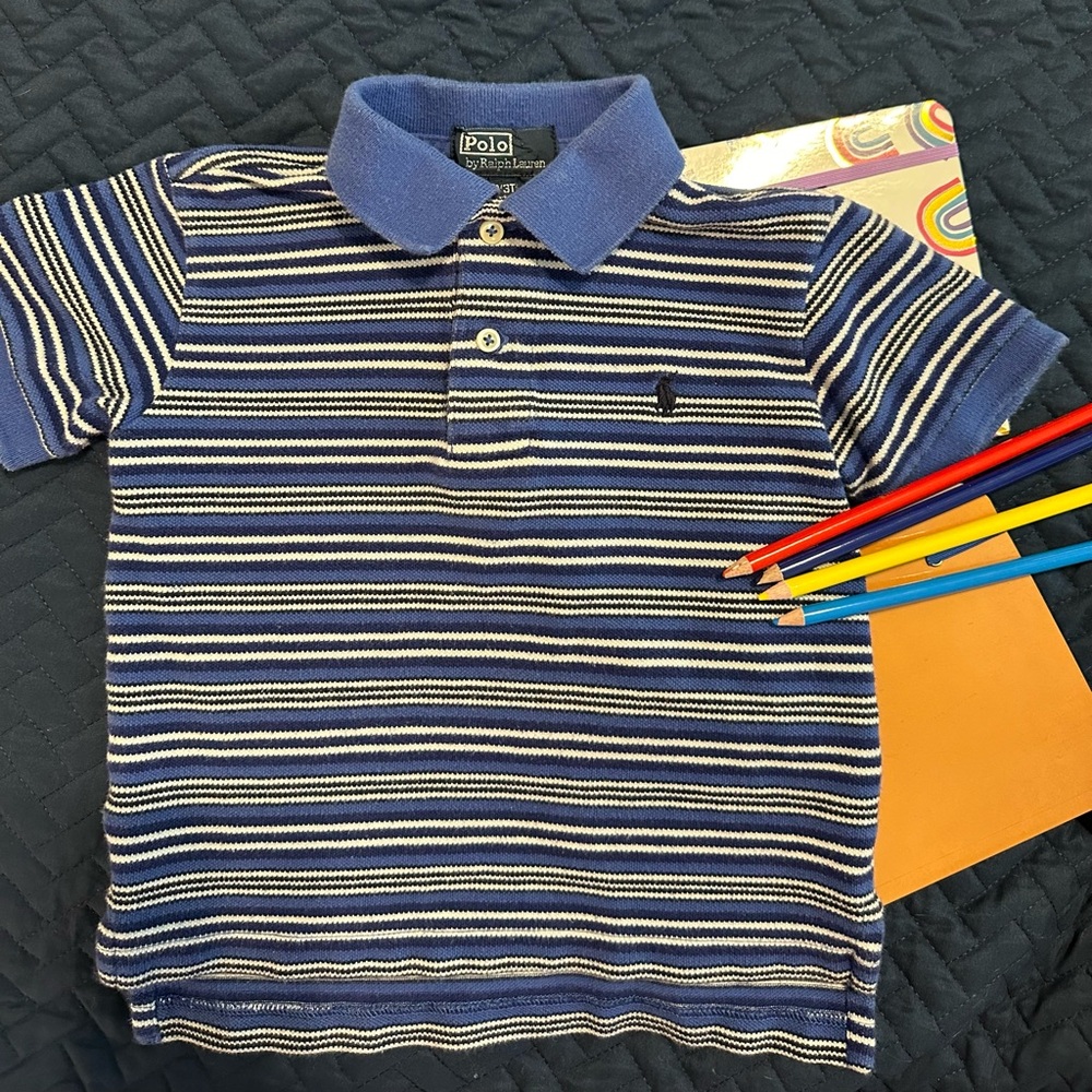 Polo by Ralph Lauren boys in royal blue stripes